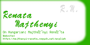 renata majthenyi business card